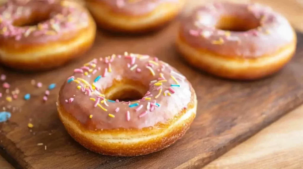 Baking soft brioche doughnuts for brunch