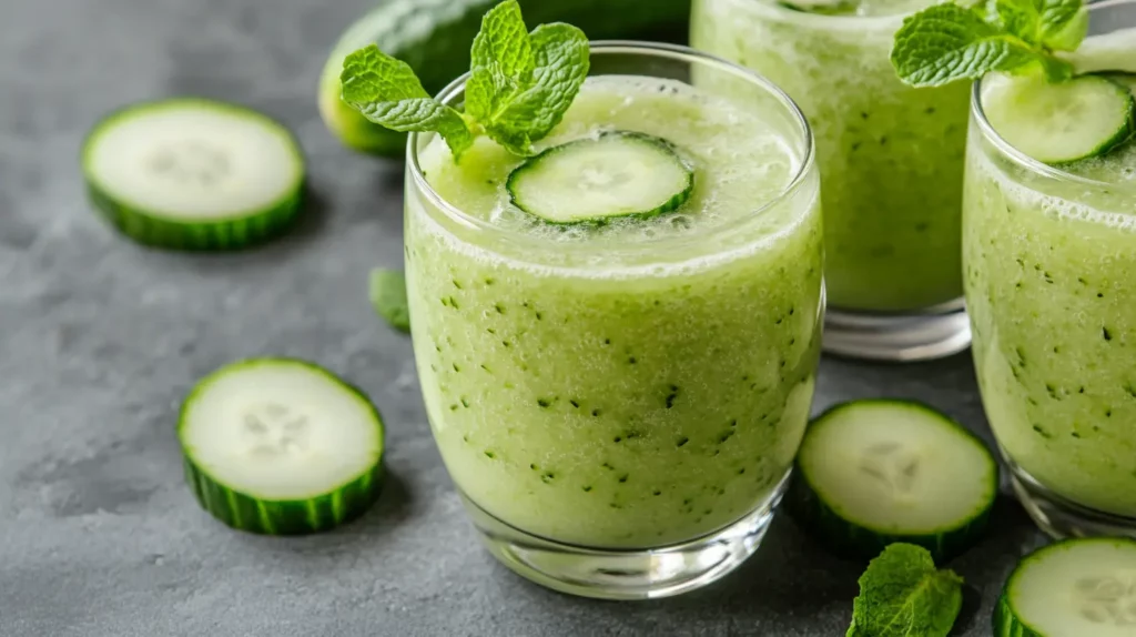 Hydrating cucumber-based smoothies for a light brunch