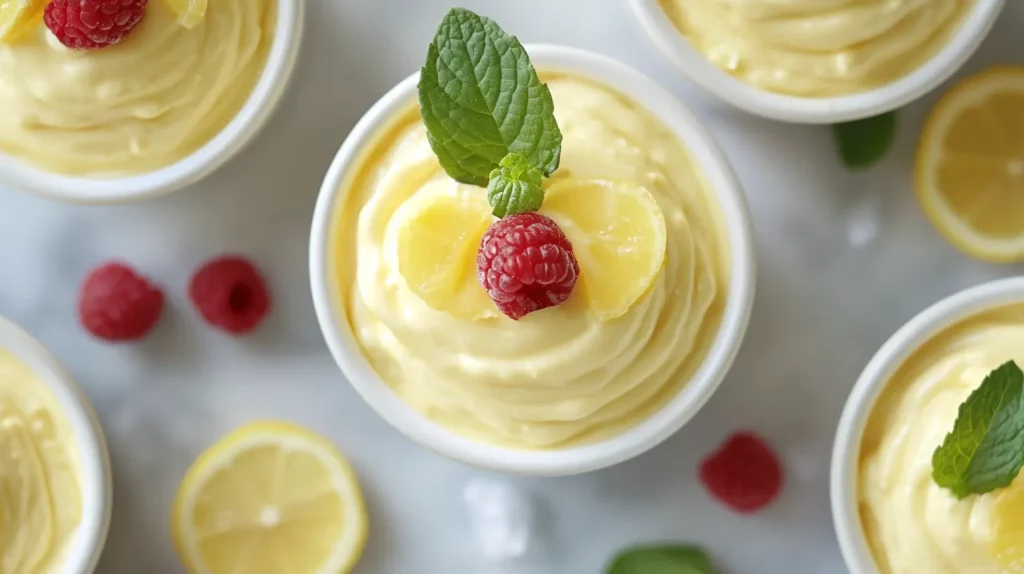 Light lemon mousse for summer brunch desserts