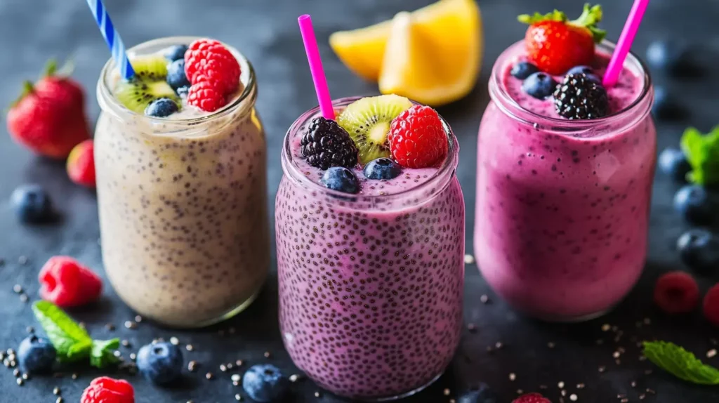 Nutrient-packed chia seed smoothies for brunch