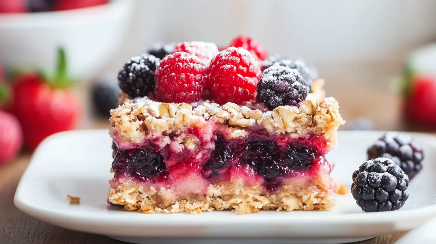 Berry oatmeal brunch dessert bars