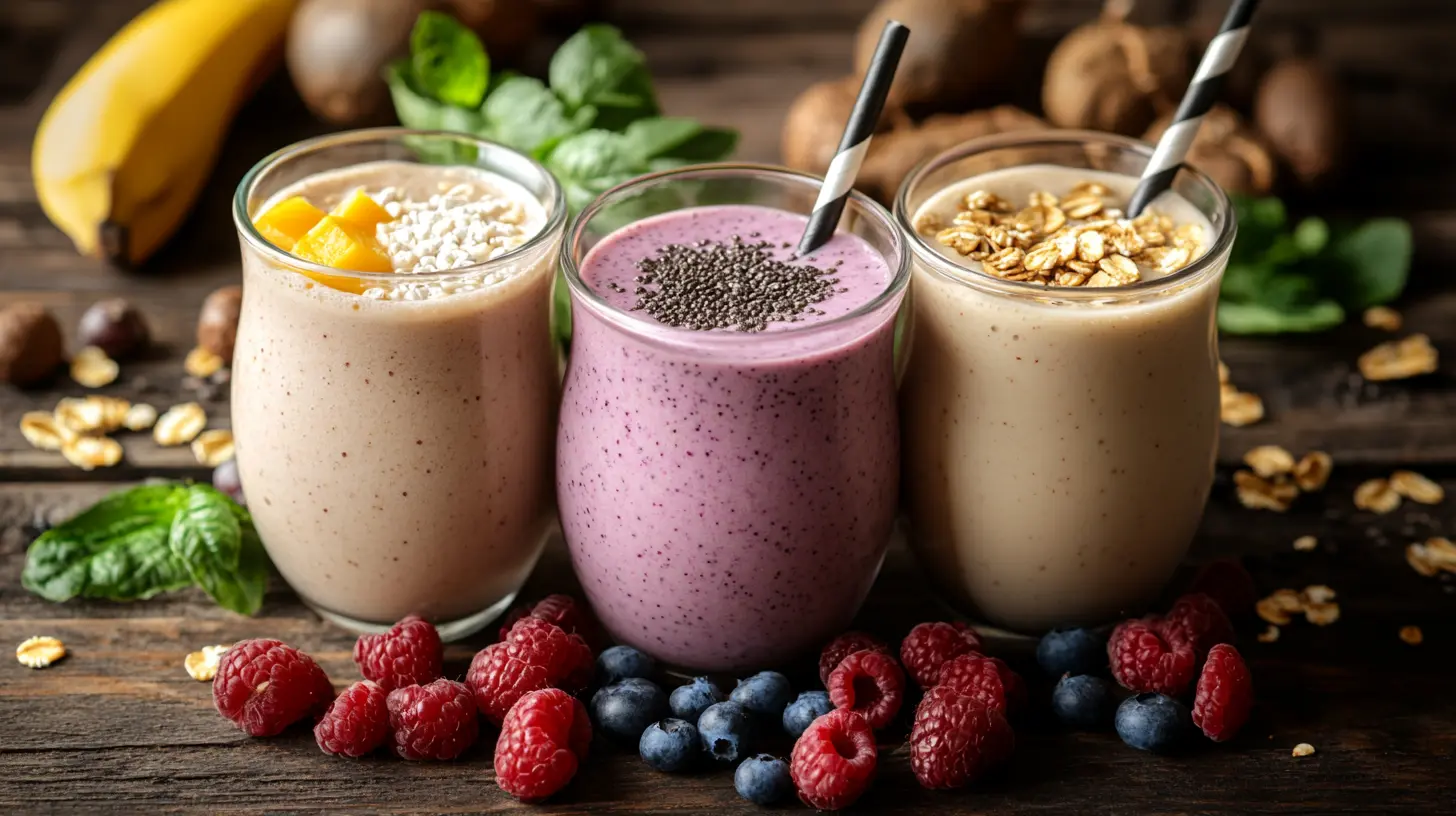 Brunch smoothies with plant-based proteins