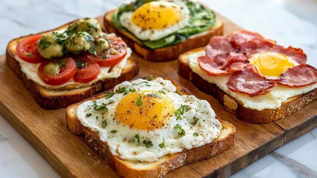 Brunch toast ideas with gourmet toppings