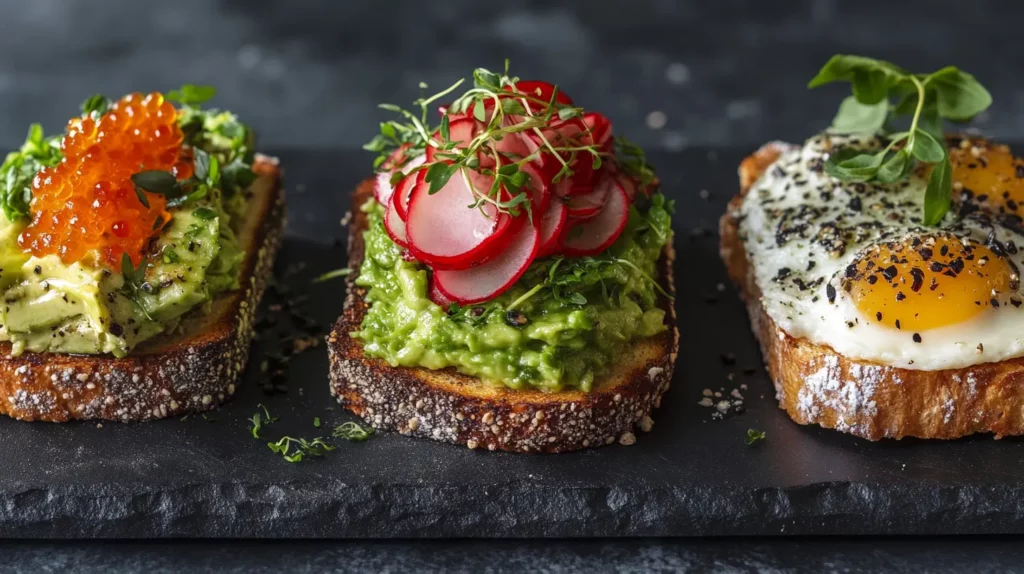 Elevated avocado toast ideas for brunch