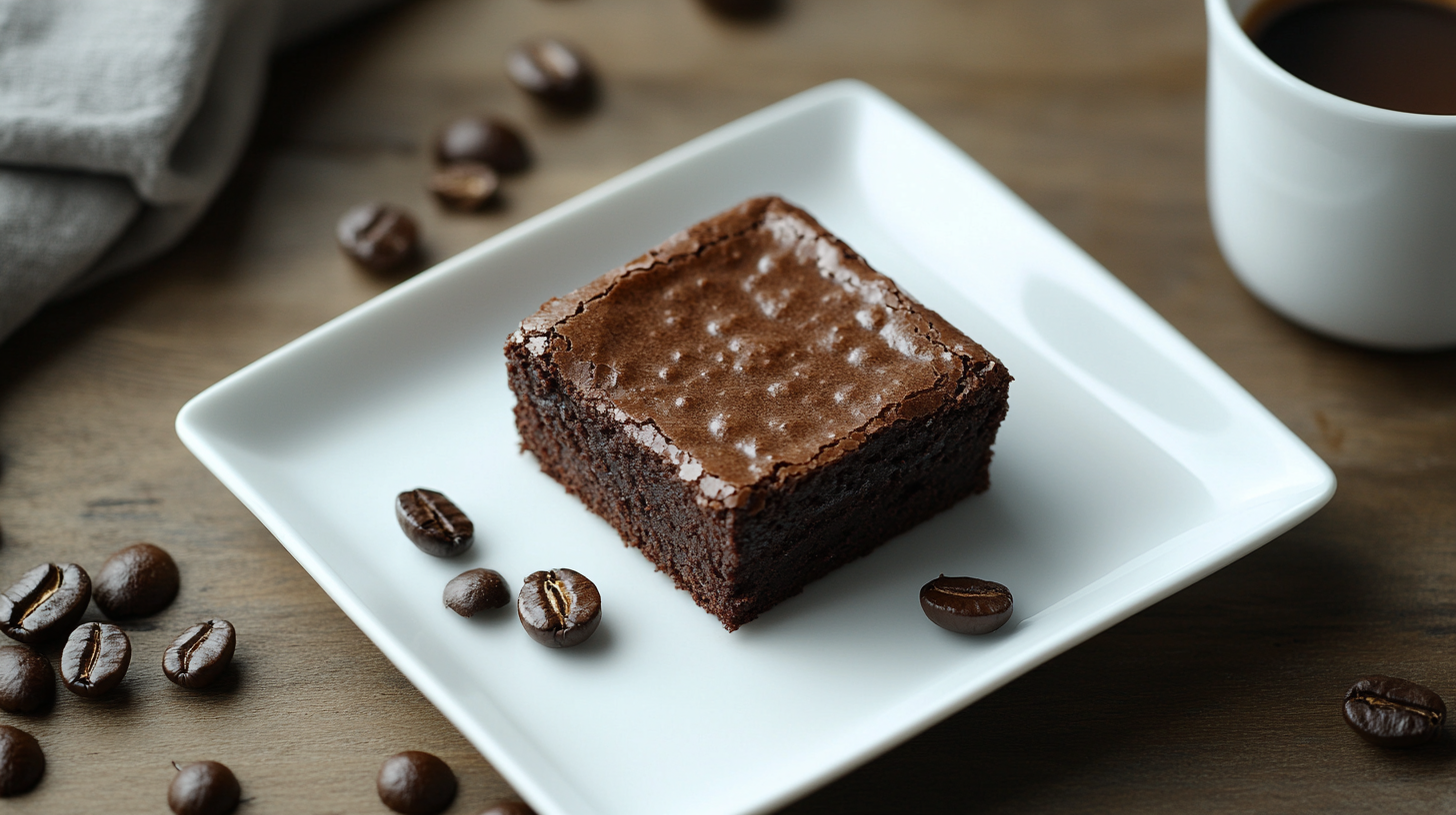 Espresso brownies for brunch