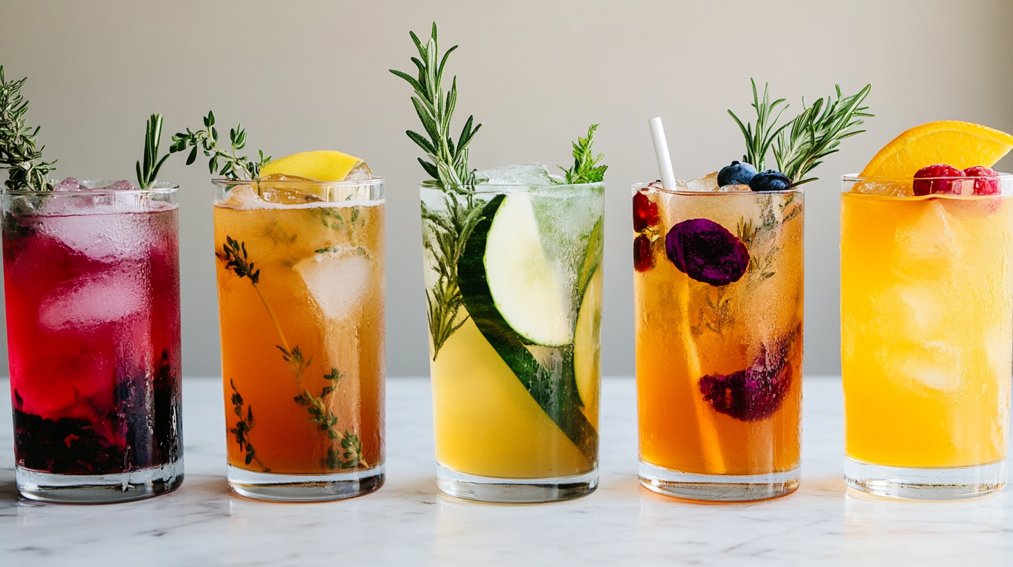 Herbal iced teas for brunch