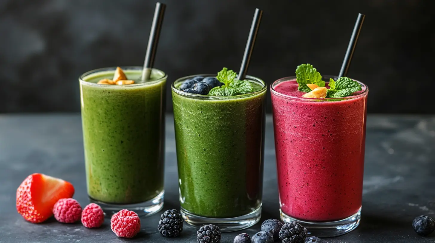 High-fiber brunch smoothies