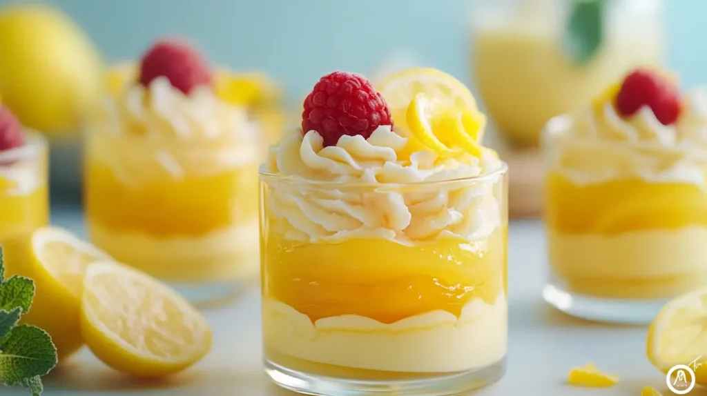 Light lemon curd parfaits for brunch