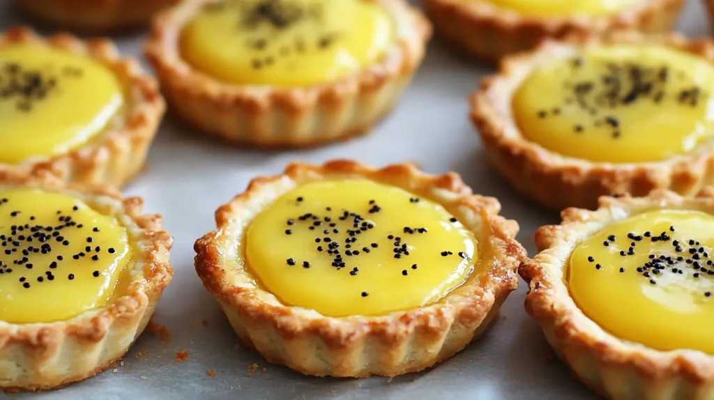 Mini tartlets with lemon curd for brunch