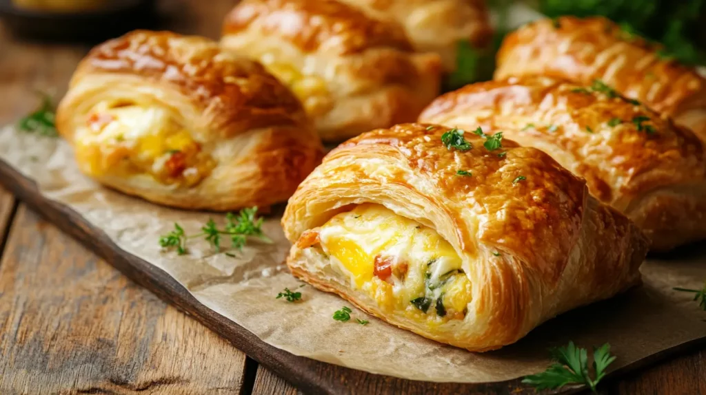 Savory cheese-filled brunch pastries