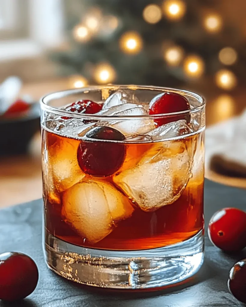 SMOKY MAPLE BOURBON CRANBERRY OLD FASHIONED