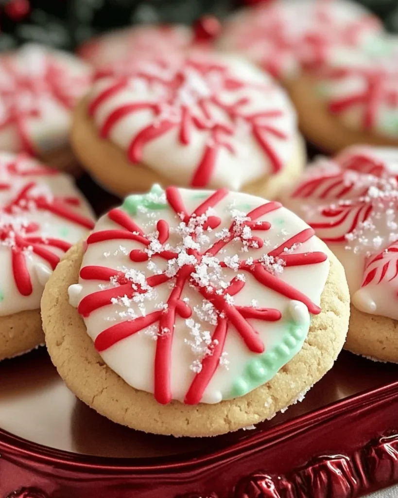 PEPPERMINT VELVET MELTING SNOWFLAKE COOKIES