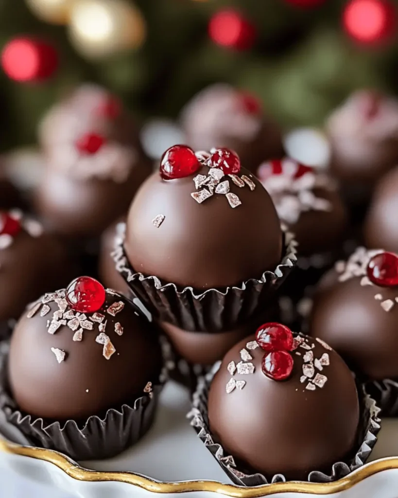 EASY CHRISTMAS CHERRY RUM CHOCOLATEY BALLS