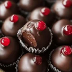 EASY CHRISTMAS CHERRY RUM CHOCOLATEY BALLS