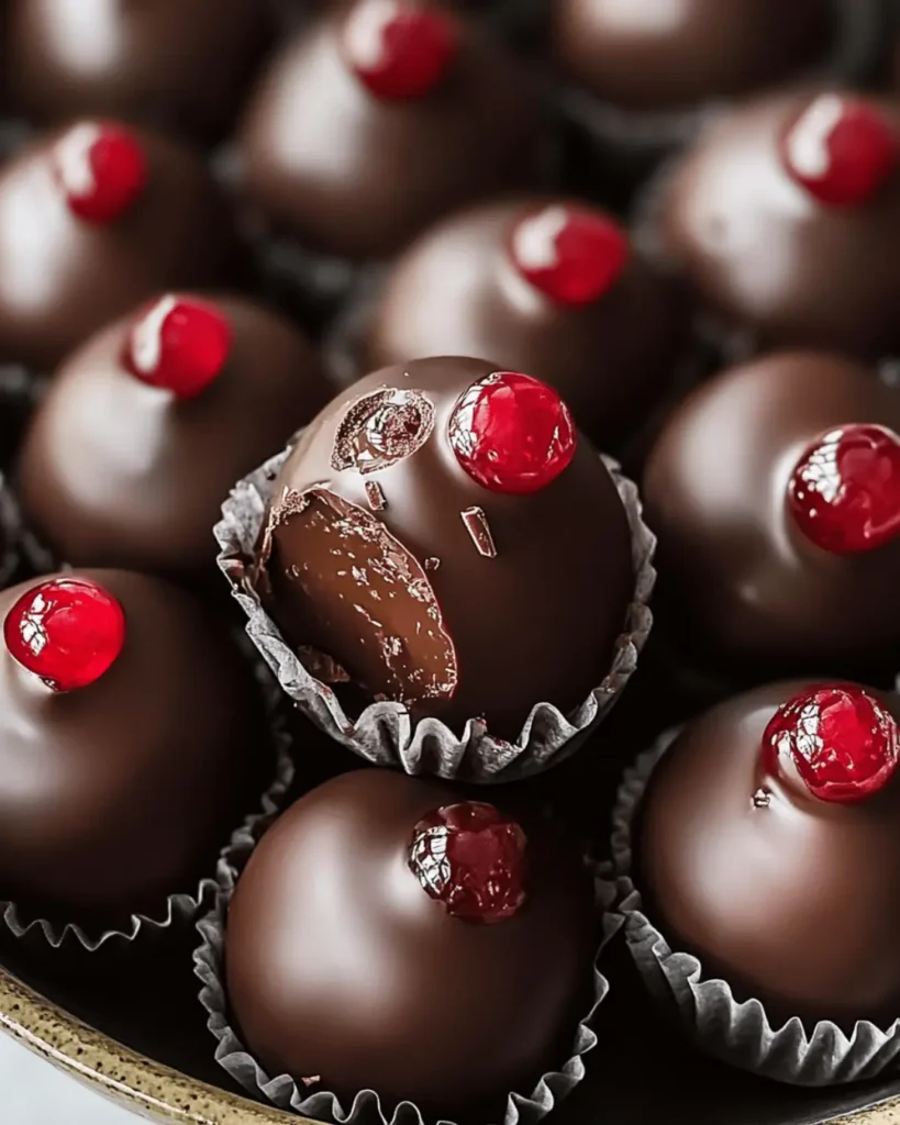 EASY CHRISTMAS CHERRY RUM CHOCOLATEY BALLS