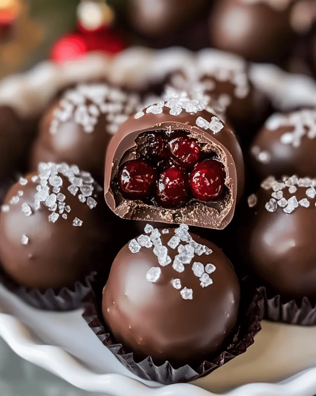 EASY CHRISTMAS CHERRY RUM CHOCOLATEY BALLS