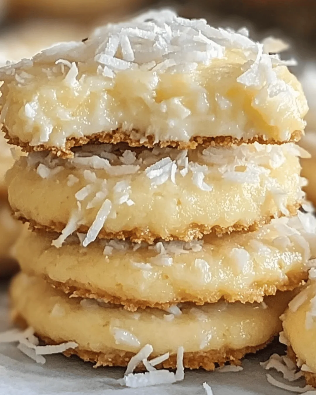 LEMON COCONUT CHEESECAKE COOKIES