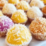 TROPICAL COCONUT MACAROON TRUFFLES WITH LEMON ZEST