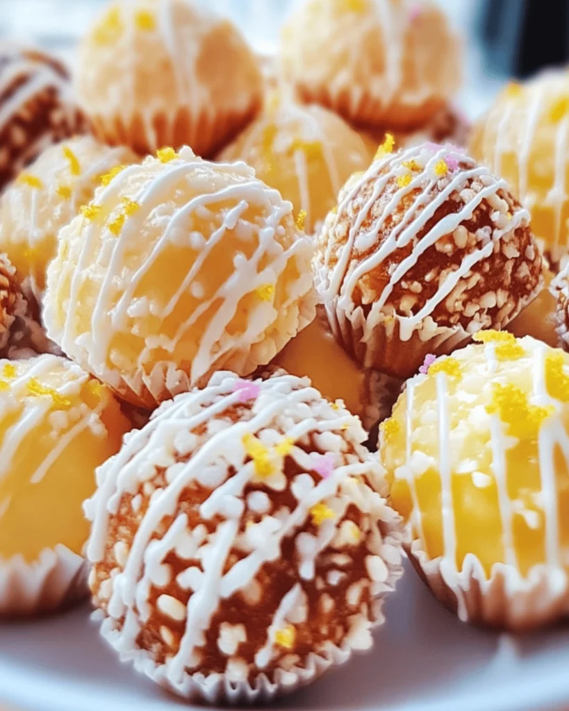 TROPICAL COCONUT MACAROON TRUFFLES WITH LEMON ZEST