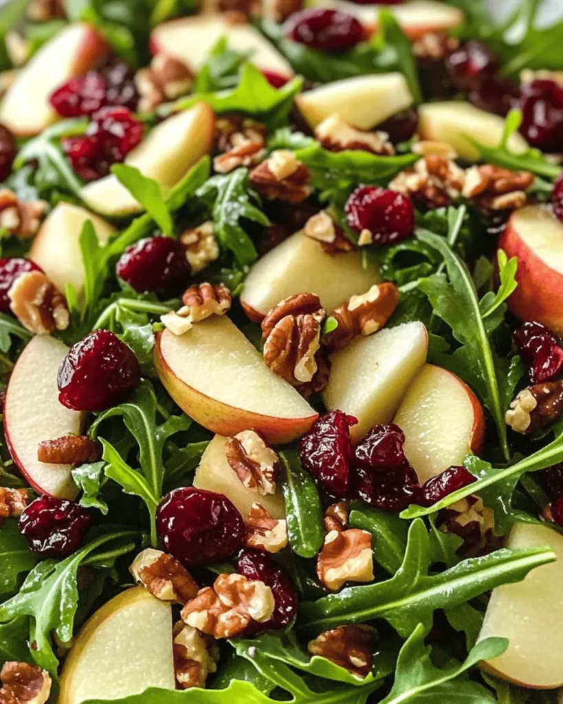 HARVEST APPLE CRANBERRY WALNUT ARUGULA SALAD