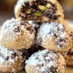 DARK CHOCOLATE PISTACHIO SNOWBALL BLISS COOKIES