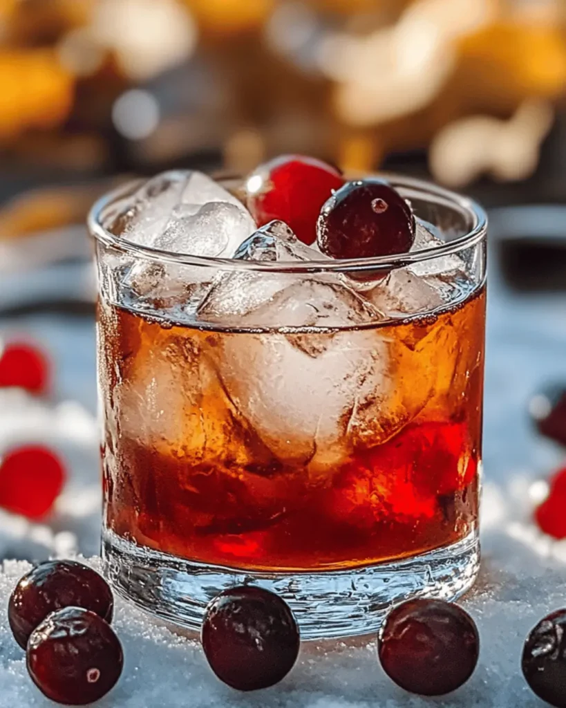 SMOKY MAPLE BOURBON CRANBERRY OLD FASHIONED