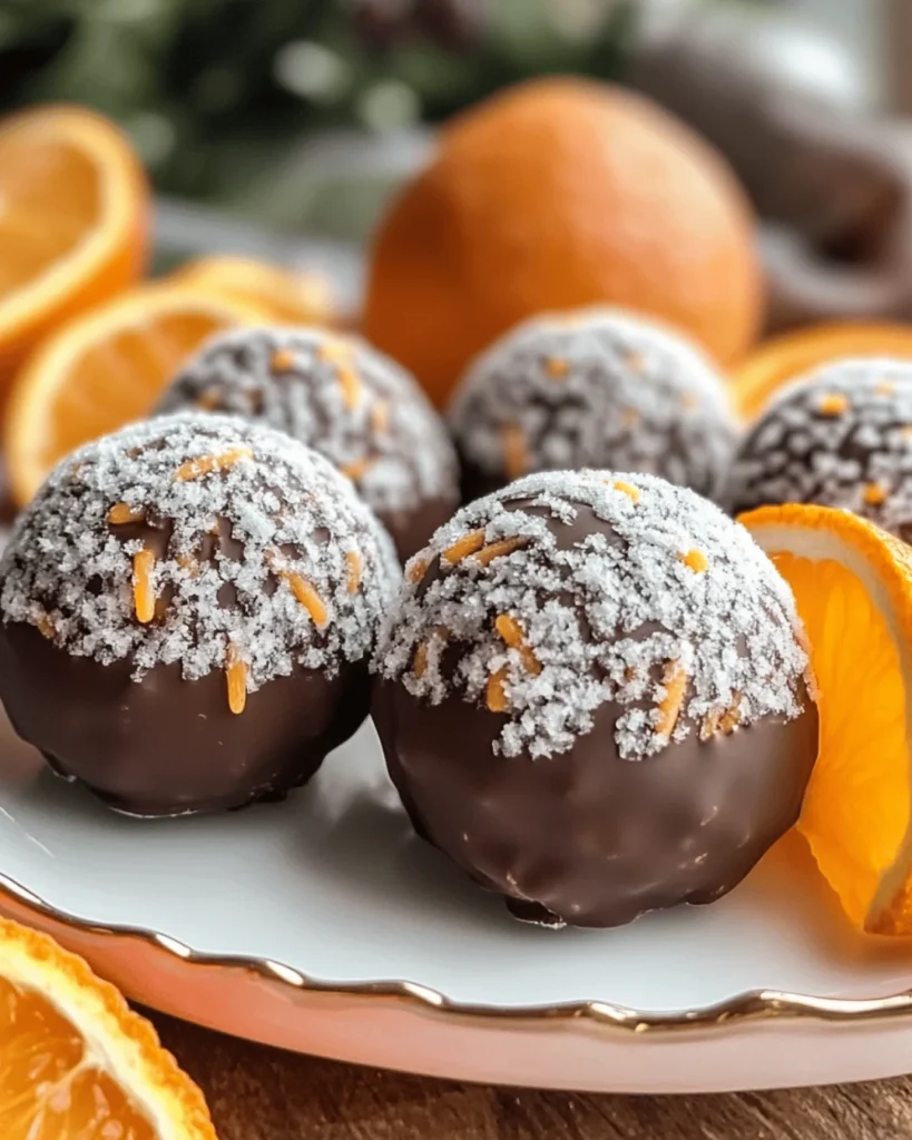 DARK CHOCOLATEY WITH ORANGE GINGER SNOWBALLS