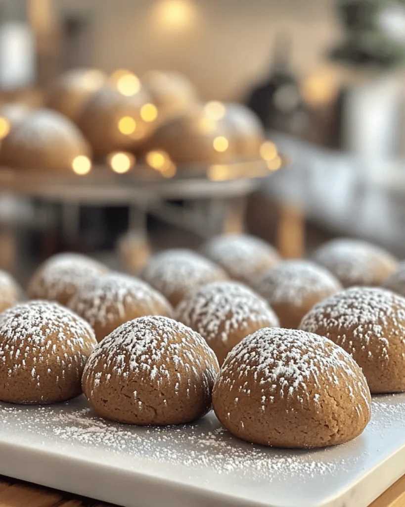 GINGERBREAD SNOWBALL COOKIES