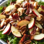 APPLE PECAN AND BACON SALAD WITH MAPLE VINAIGRETTE DRESSING