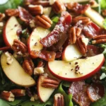 APPLE PECAN AND BACON SALAD WITH MAPLE VINAIGRETTE DRESSING