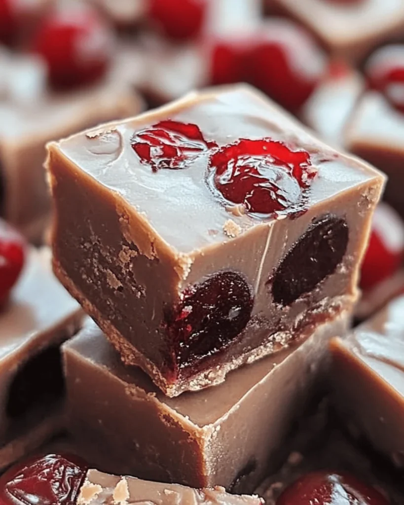 AMARENA CHERRY ESPRESSO FUDGE SQUARES