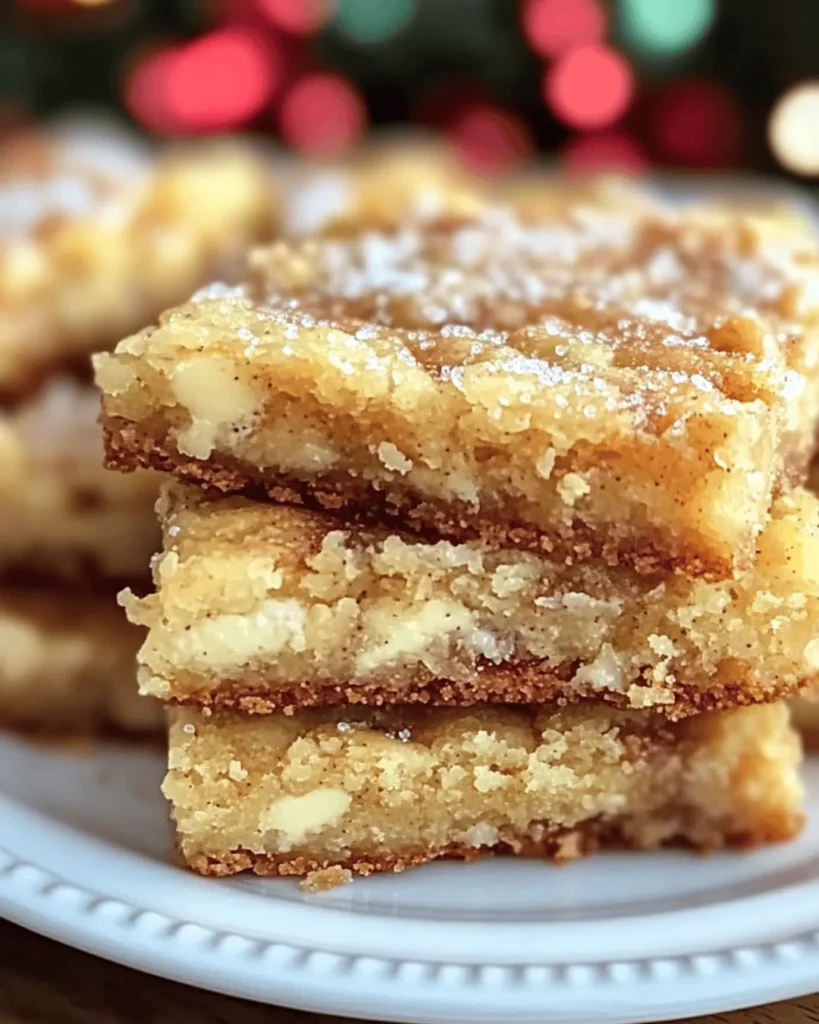 CINNAMON SUGAR OOey GOOey BUTTER CHRISTMAS BARS