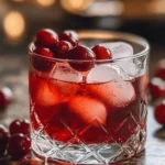 BLACKCURRANT CRANBERRY OLD FASHIONED WITH BOURBON ZEST