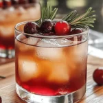 SMOKED ROSEMARY CRANBERRY BOURBON OLD FASHIONED