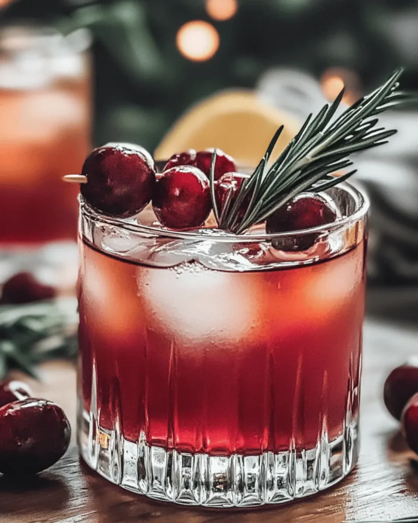 SMOKED ROSEMARY CRANBERRY BOURBON OLD FASHIONED