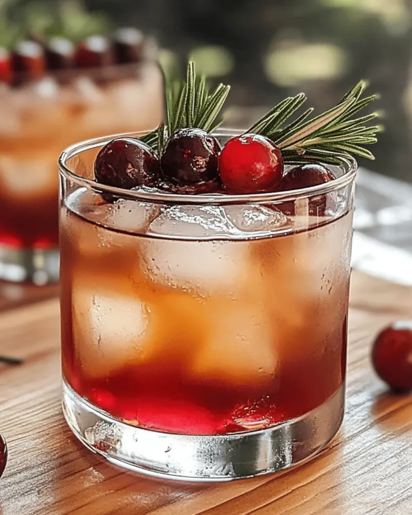 SMOKED ROSEMARY CRANBERRY BOURBON OLD FASHIONED