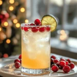 FESTIVE WINTER LIME COLLINS WITH SUGARED CRANBERRIES