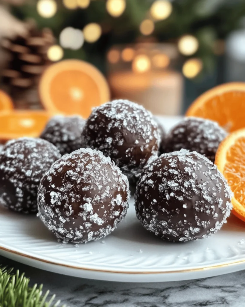 DARK CHOCOLATE & ORANGE GINGER SNOWBALLS