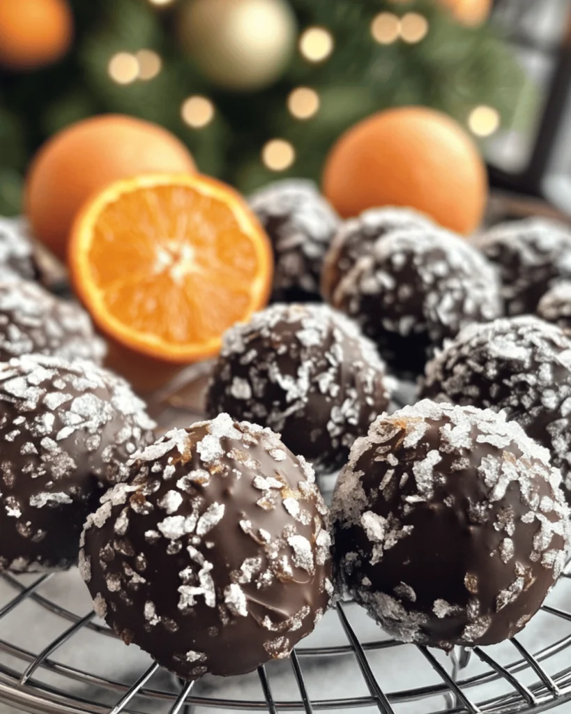 DARK CHOCOLATE & ORANGE GINGER SNOWBALLS