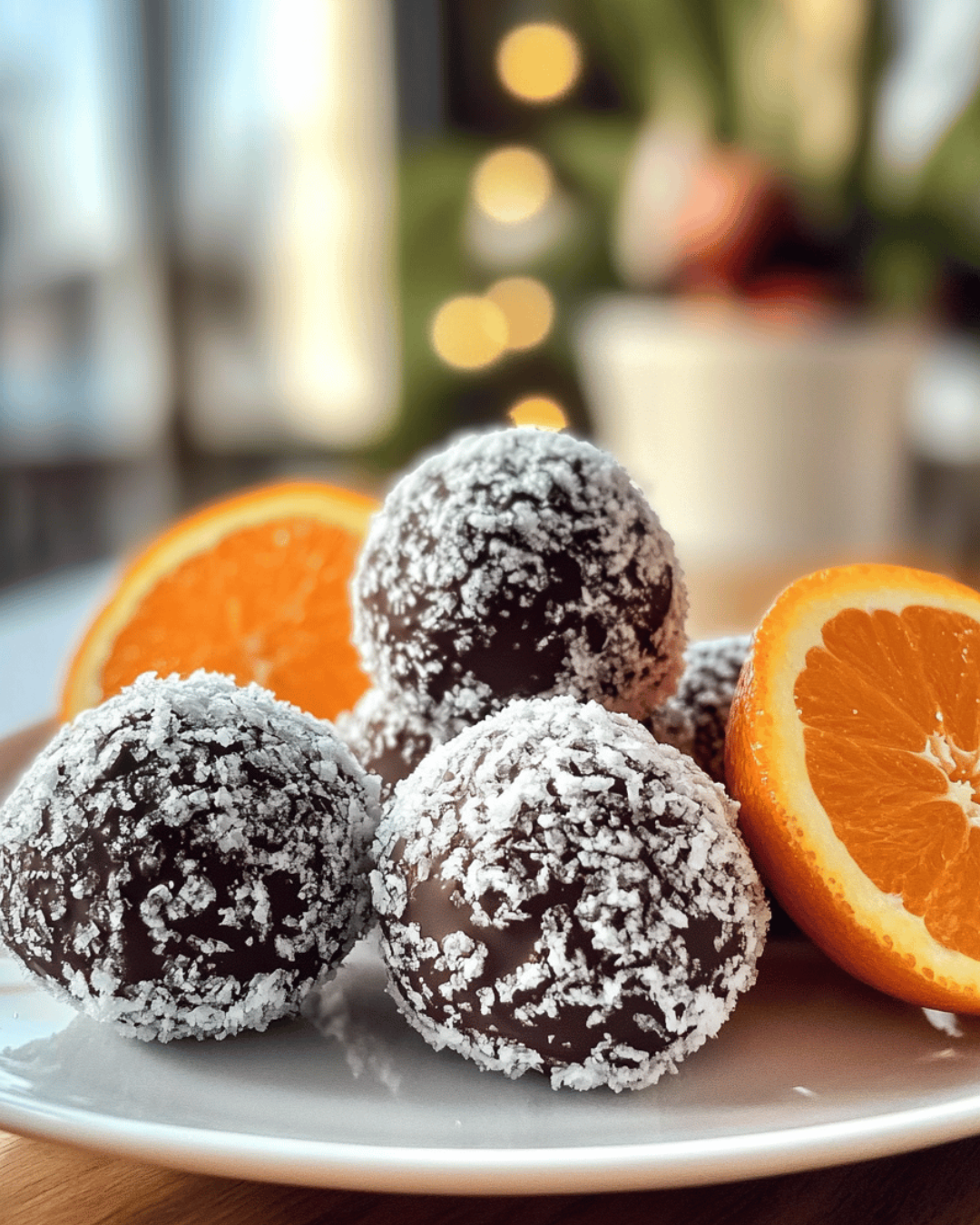 DARK CHOCOLATE & ORANGE GINGER SNOWBALLS