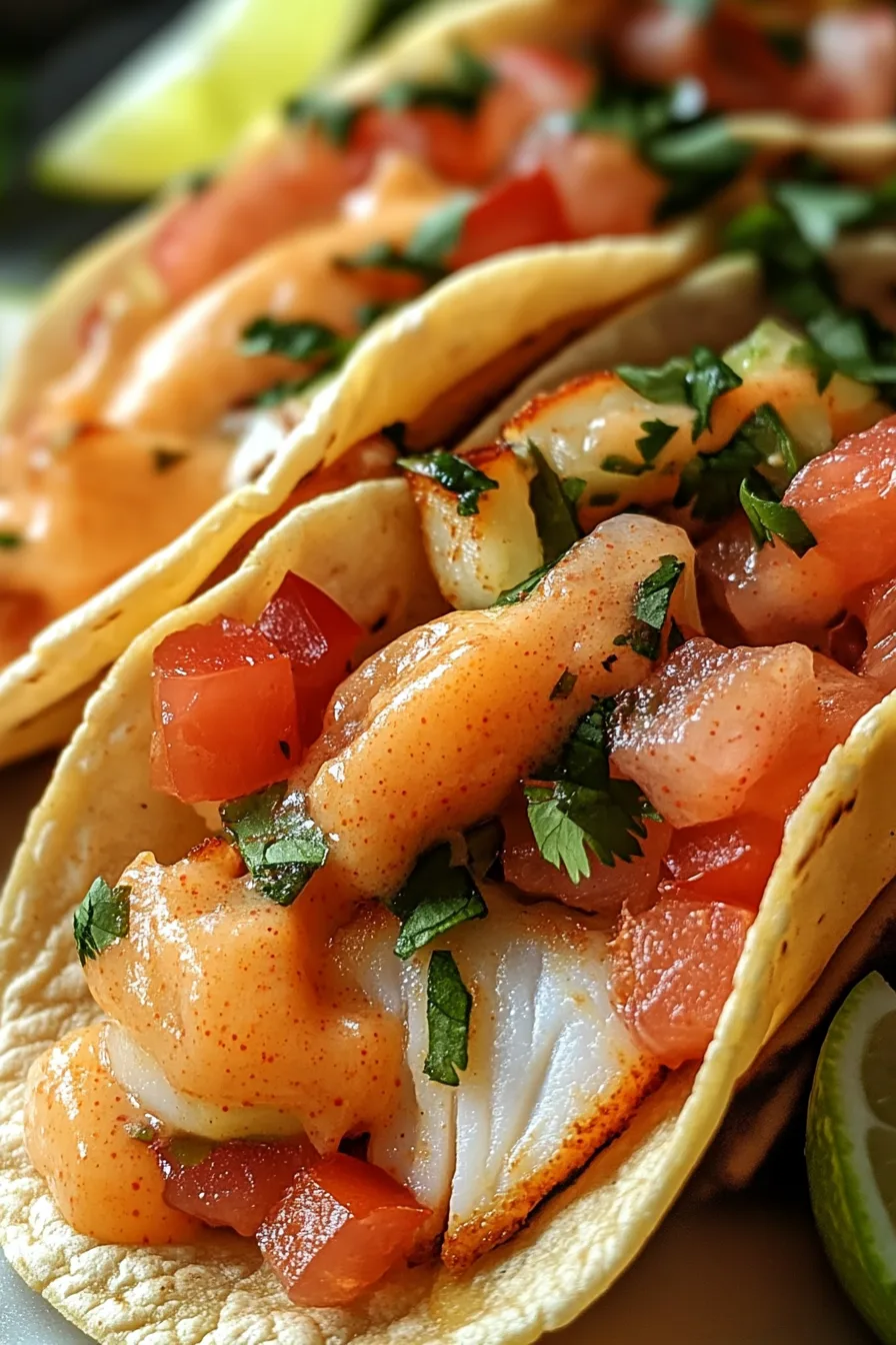zesty Fish Tacos with Spicy Sriracha Lime Sauce